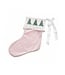 Lil Cactus Pink Velvet Christmas Tree Smocked Stocking