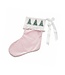 Pink Velvet Christmas Tree Smocked Stocking