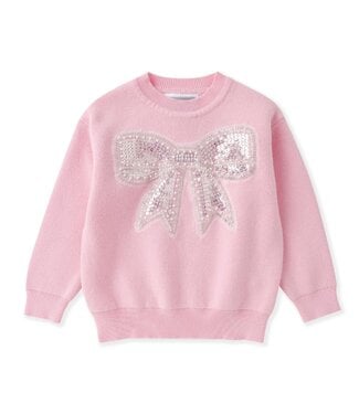 Lil Cactus Pink Sparkly Bow Sweater