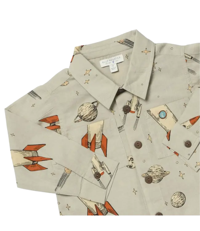 Space Rocket Long Sleeve Jack Shirt