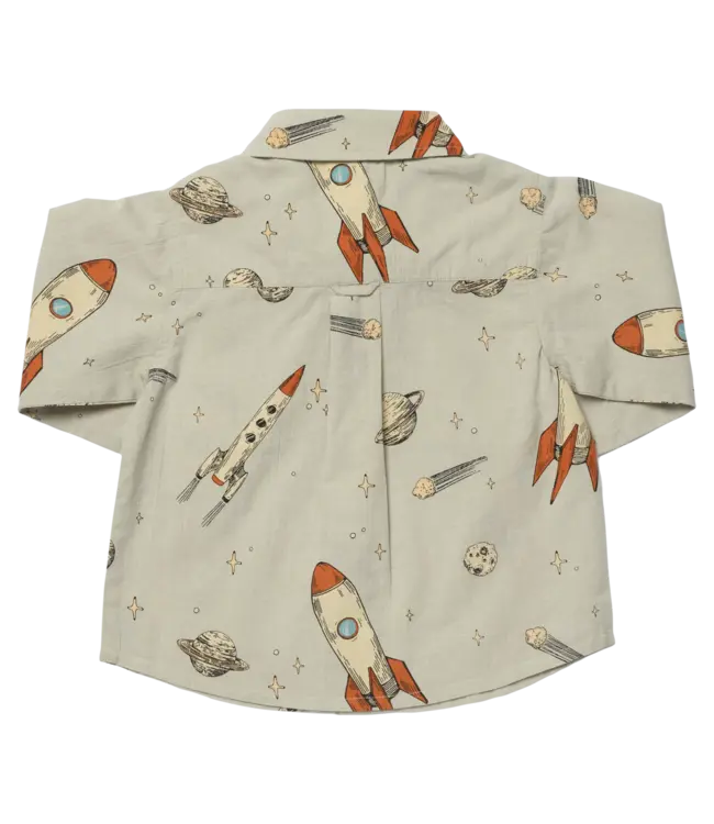 Space Rocket Long Sleeve Jack Shirt