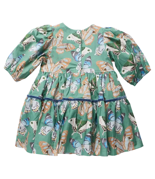 Green Butterflies Maribelle Dress