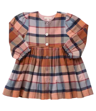 Pink Chicken Hayride Plaid Mae Dress