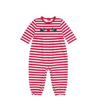 Florence Eiseman Stripe Knit Longall with Scotties & Heart