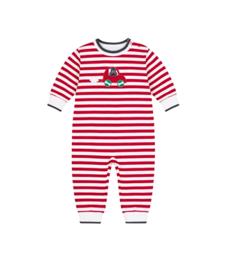 Florence Eiseman Stripe Knit Longall with Scotty Dog in Car