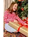 Beaufort Bonnet Pier Party Pink & Richmond Red Stripe Reece Ruffle Sweater