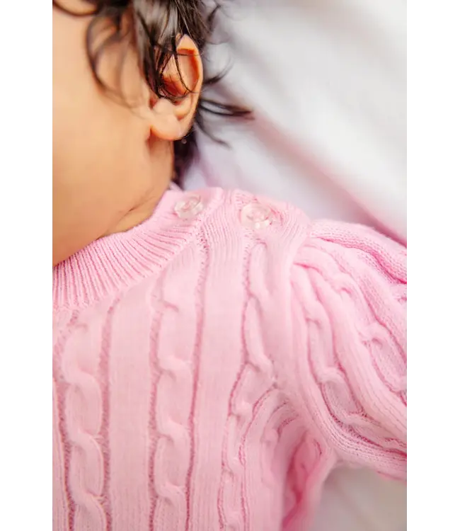 Beaufort Bonnet Crawford Cable Knit Set - Pier Party Pink