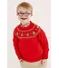 Isaac's Fair Isle Sweater - Richmond Red with Christmas Trees