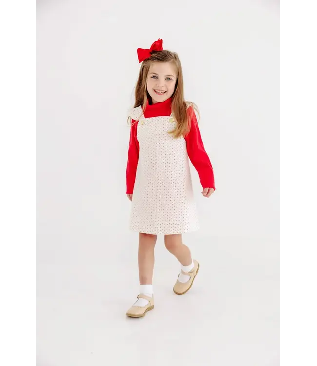 Beaufort Bonnet Julia Jumper - Palmetto Pearl & Richmond Red Microdot Corduroy