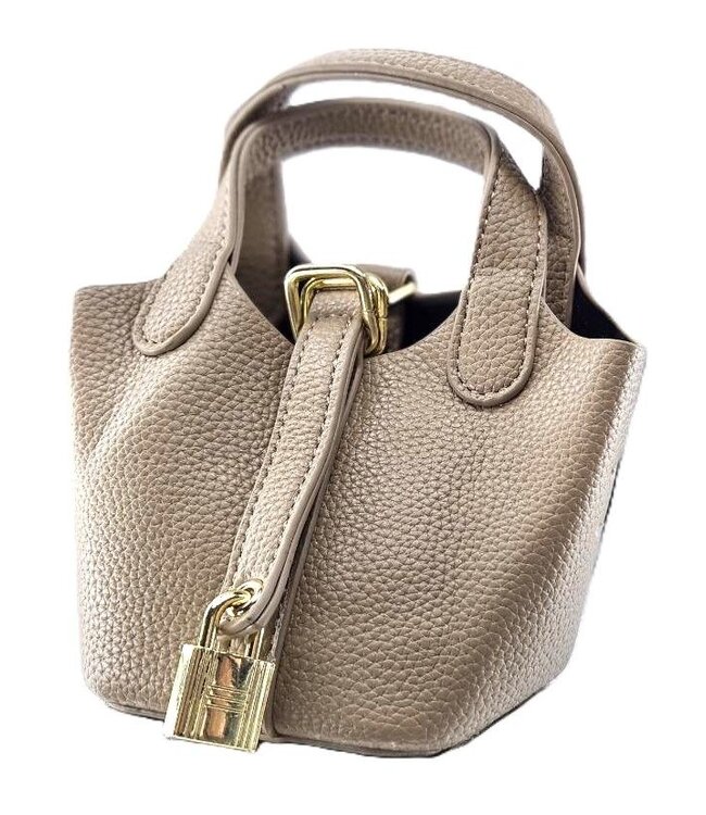 Bucket Purse with Gold Lock