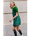 Girls Jade Green Feather Party Dress