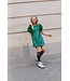 Girls Jade Green Feather Party Dress