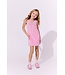 Lola and The Boys Girls Pink Velvet Bow Princess Dress