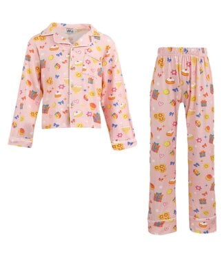Lola & the Boys Pink Hanukkah Pajama Set