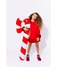 Lola and The Boys Girls Red Holly Dress