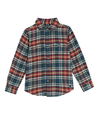 Pedal Rust/Hunter Plaid Flannel Shirt