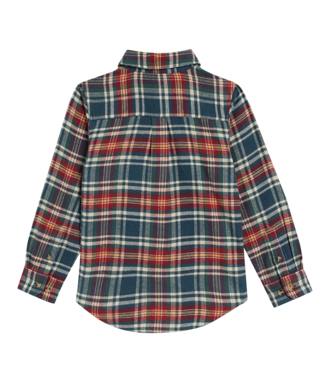 Rust/Hunter Plaid Flannel Shirt