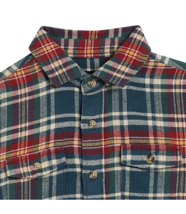 Rust/Hunter Plaid Flannel Shirt
