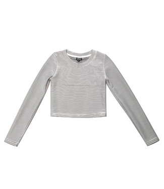 Little Olin Black & White Striped Top