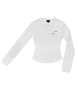 Little Olin Long Sleeve Star Cotton Rib Top
