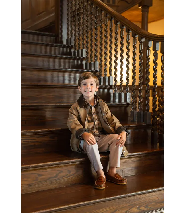 Saltwater Boys Company Boys Waxed Barn Jacket - Brown