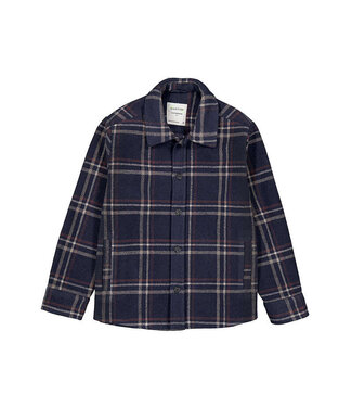 Mayoral Navy Plaid Flannel Overshirt
