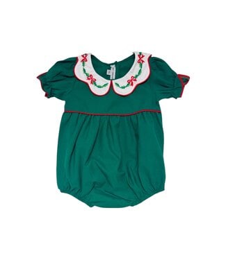 Bow & Holly Scallop Collar Hunter Green Bubble