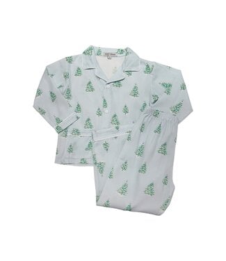 Blue Christmas Tree PJ Set