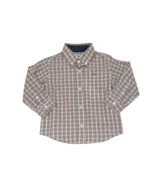 Red & Green Plaid Button Down Shirt