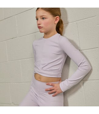 Parfum de Fit Soft Lilac Crossflow Crop L/S Top