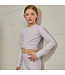Soft Lilac Crossflow Crop Long Sleeve Top