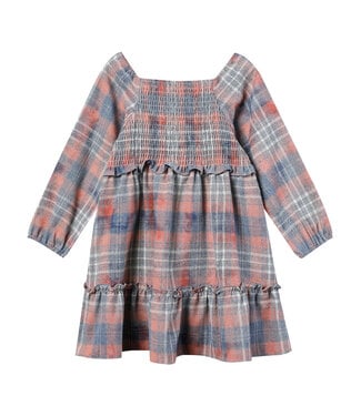 vignette Orange Plaid Lyra Dress