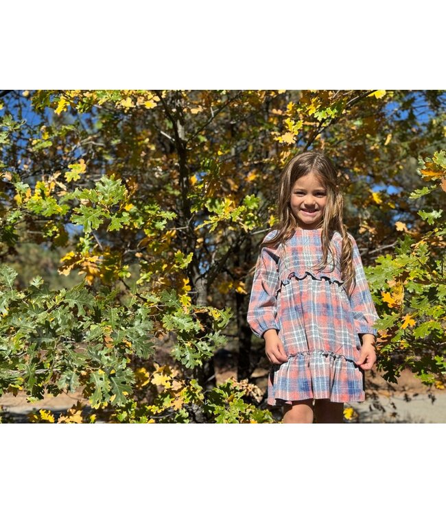 Orange Plaid Lyra Dress