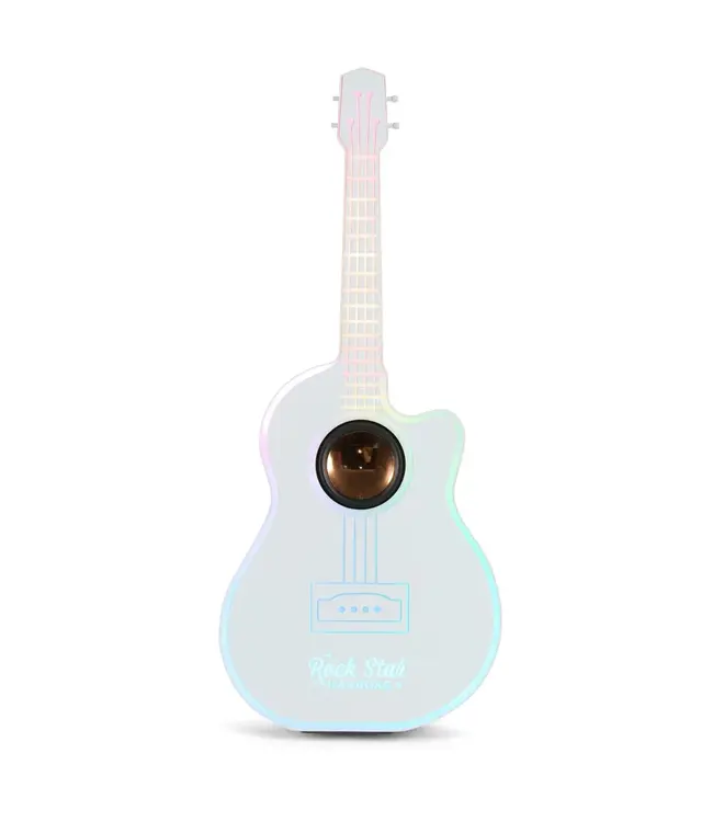 Bluetooth LED Guitar Speaker with Wireless Karaoke Microphone