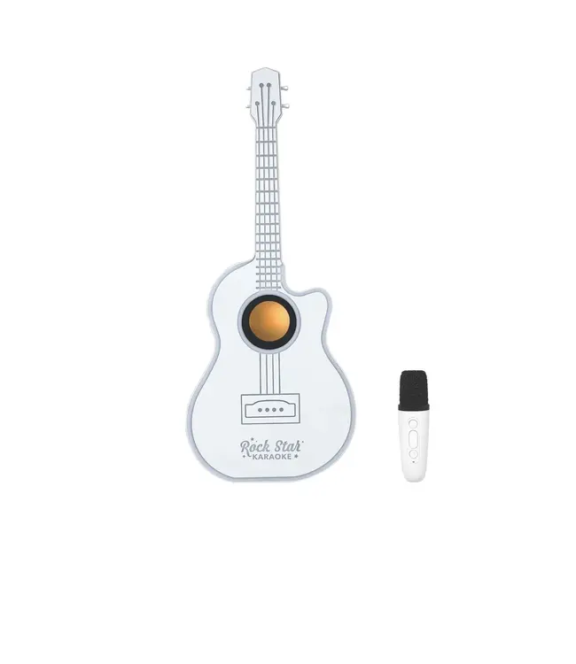 Bluetooth LED Guitar Speaker with Wireless Karaoke Microphone