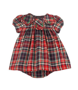Sophie and Lucas Evergreen Tartan Petal Red Float