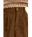 Molly Bracken Chocolate High-Waisted Woven Flared Fit Shorts