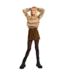 Molly Bracken Chocolate High-Waisted Woven Flared Fit Shorts