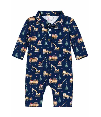 Mila & Rose Oh What Fun It Is To Build L/S Polo One Piece