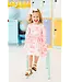 Blushing Bows 3/4 Sleeve Pocket Twirl Dress