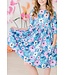 Twirling In Teal 3/4 Sleeve Pocket Twirl Dress