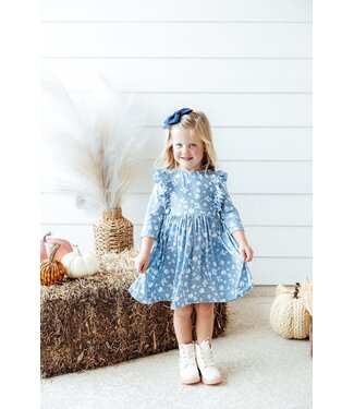 Mila & Rose Bluebell 3/4 Sleeve Ruffle Twirl Dress