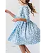 Bluebell 3/4 Sleeve Ruffle Twirl Dress