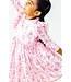 Mila & Rose Girls Twirling En Pointe 3/4 Sleeve Ruffle Twirl Dress