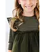 Olive Shimmer 3/4 Sleeve Tutu Dress