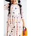 Mila & Rose Girls Hey Boo Halloween 3/4 Sleeve Pocket Twirl Dress