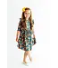 Gobble Til You Wobble 3/4 Sleeve Ruffle Twirl Dress