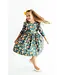 Gobble Til You Wobble 3/4 Sleeve Ruffle Twirl Dress