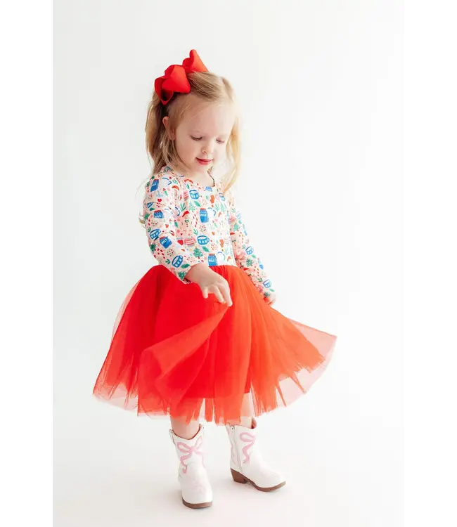Oh Snap! Long Sleeve Tutu Dress