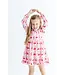 Mila & Rose Girls Candy Cane Ballet Long Sleeve Ruffle Hem Twirl Dress